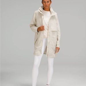 Lululemon always effortless long jacket natural ivory size 6